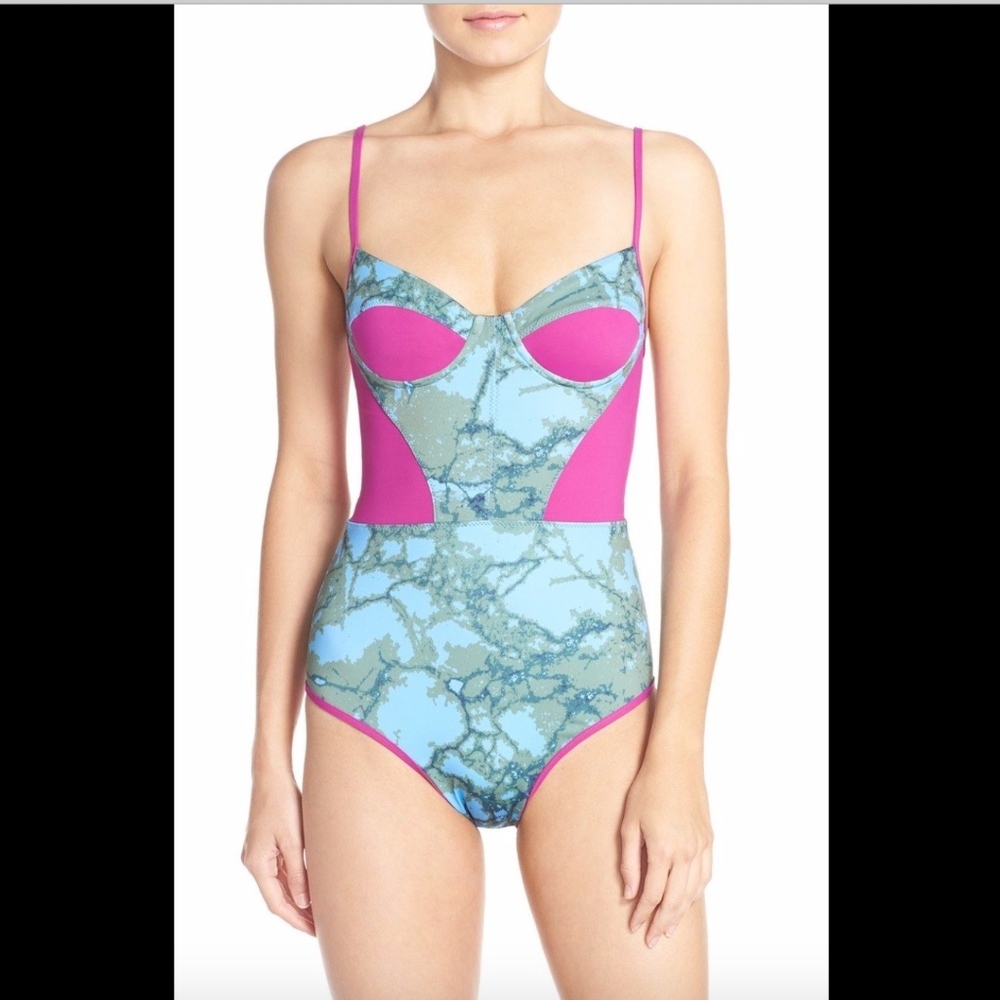 NEW $290‎ KORE SWIM 'Rhea' One-Piece Swimsuit SZ XS